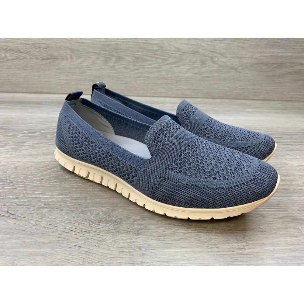Cole Haan Zerogrand Stitchlite Loafers Blue Knit Slip On W26512 Women's 7.5
